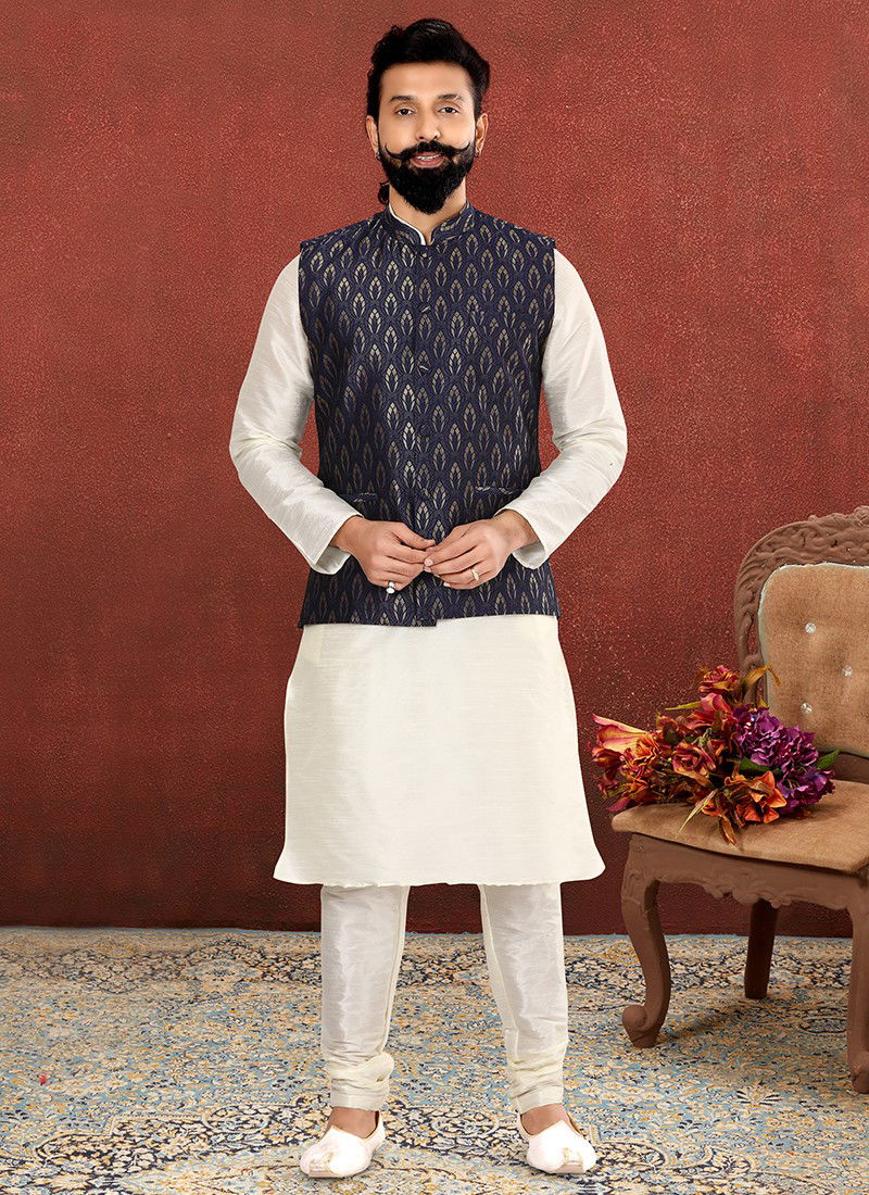 Vastra Swarg Party Wear Wholesale Kurta Pajama With Jacket Collection